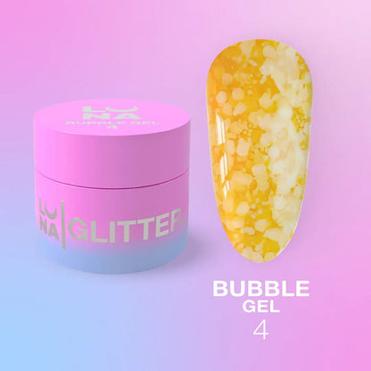 Гель с блёстками для ногтей LUNAMOON - Bubble Gel № 4 - 5ml