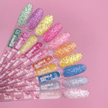 Гель с блёстками для ногтей LUNAMOON - Bubble Gel № 4 - 5ml — изображение 5