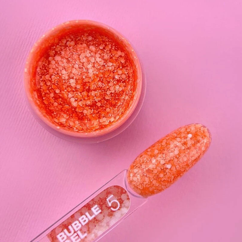 Gēls ar spīdumiem nagiem LUNAMOON - Bubble Gel nr. 5 - 5ml — attēls 2