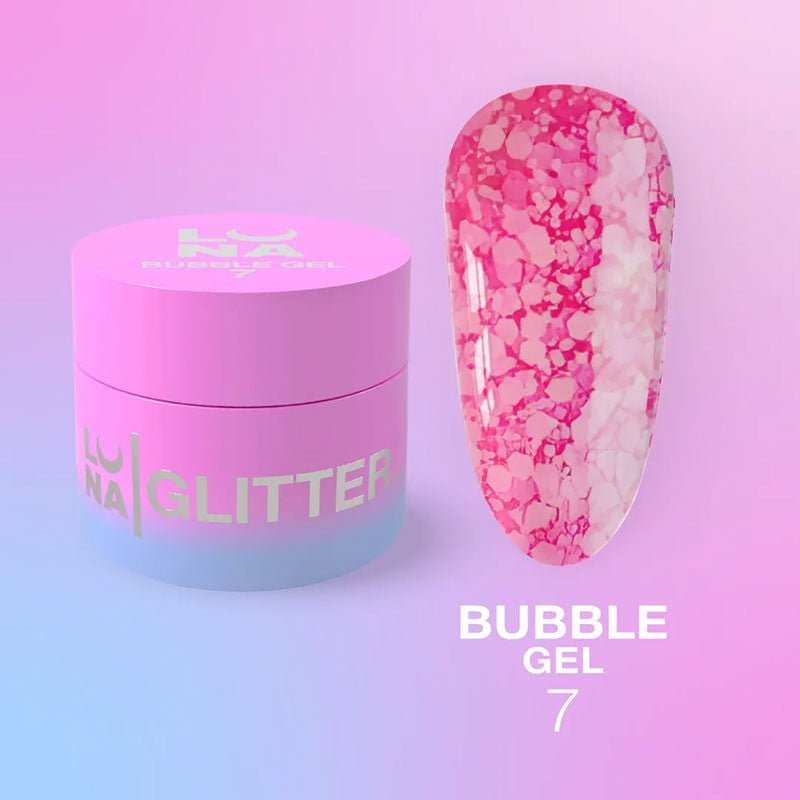 Sädelev geel küüntele LUNAMOON - Bubble Gel nr 7 - 5ml