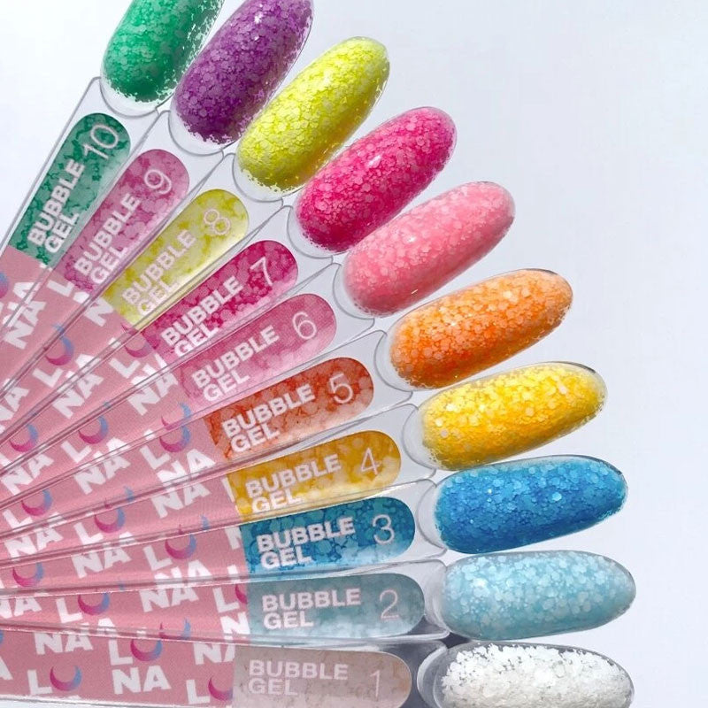 Glittergeeli kynsille LUNAMOON - Bubble Gel nro 8 - 5ml — kuva 4