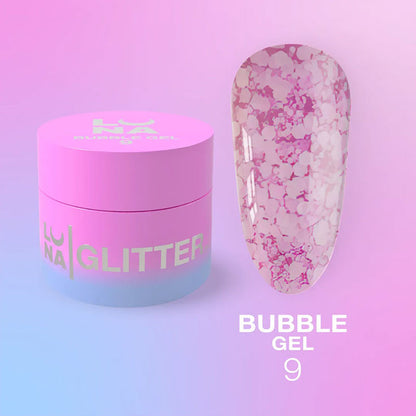 Glitter for nails LUNAMOON - Bubble Gel Nr 9 - 5ml