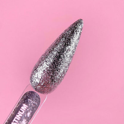 Гель с блёстками для ногтей LUNAMOON - Platinum Gel № 1 -5ml — изображение 2