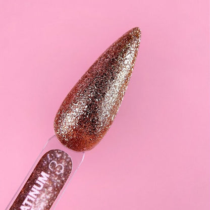 Glitter-Gel für Nägel LUNAMOON - Platinum Gel Nr. 3 -5ml — Bild 2