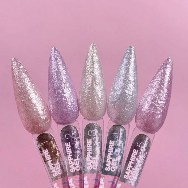 Sädelev geel küüntele LUNAMOON - Sapphire Gel nr 4 - 5ml — pilt 7
