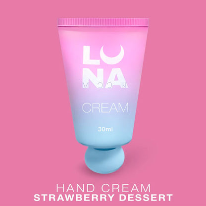 LunaMoon – crema de manos hidratante lamelar con aroma a fresas y nata 30 ml