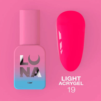 Liquid Acrygel Lunamoon Light Acrygel Nr 19 - 13 ml