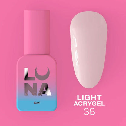 Liquid Akrigēls Lunamoon Light Akrigēls Nr 38 - 13 ml