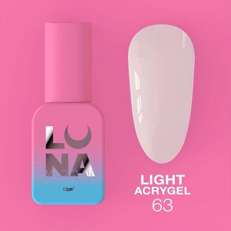 Liquid Polüakrüülgeel Lunamoon Light Polüakrüülgeel Nr 63 - 13 ml