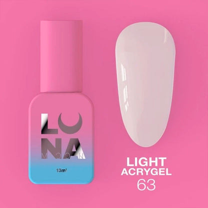 Liquid Polüakrüülgeel Lunamoon Light Polüakrüülgeel Nr 63 - 13 ml