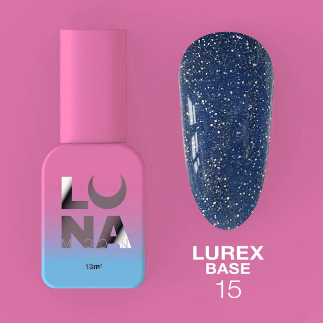 Lunamoon Lurex Base Coat Nr 15 - 13ml