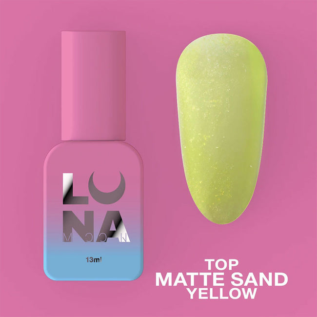 Matte Top Without Sticky Layer Lunamoon Top Matte Sand Yellow - 13 ml