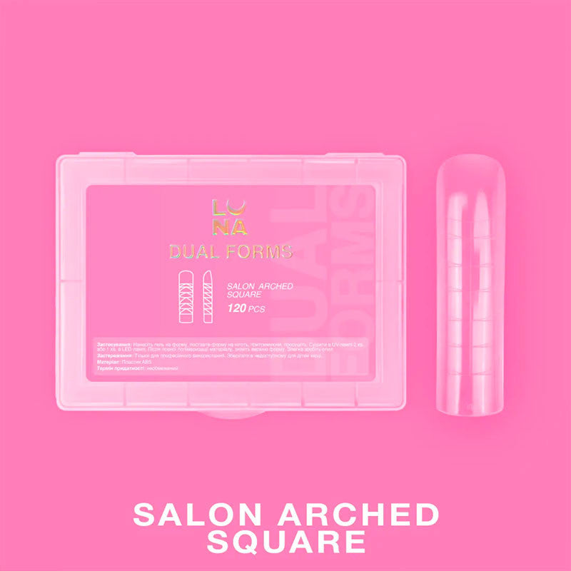 Nail extension forms Lunamoon DUAL FORMS Salon Arched Square, 120 pcs — image 2