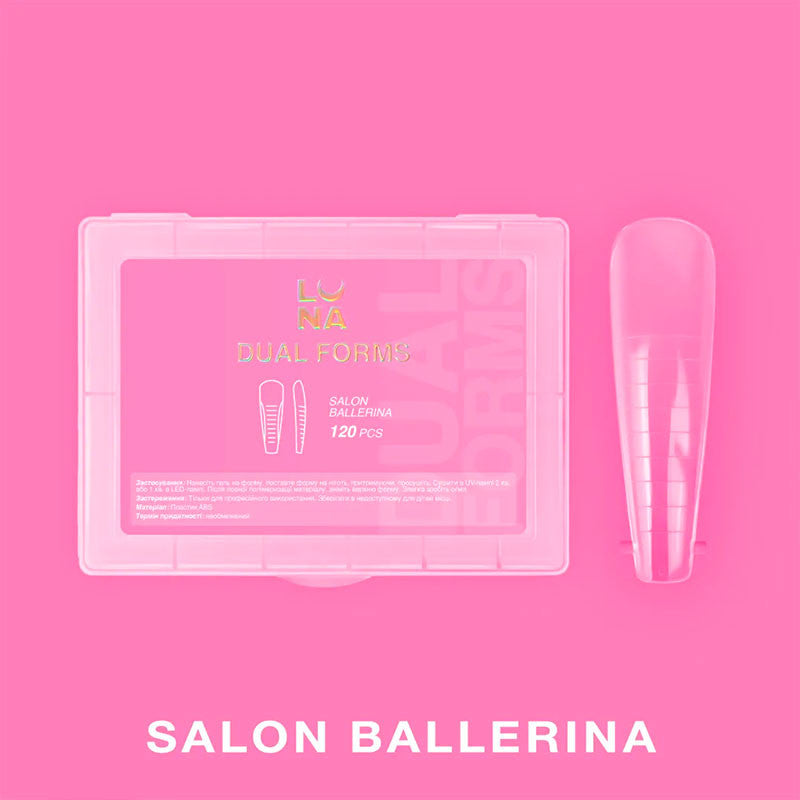 Nail extension forms Lunamoon Ülemised küünevormid Salon Ballerina, 120 tk
