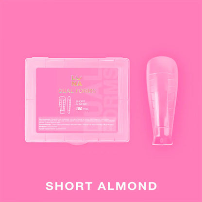 Nail extension forms Lunamoon Moldes superiores para uñas Short Almond, 120 uds.