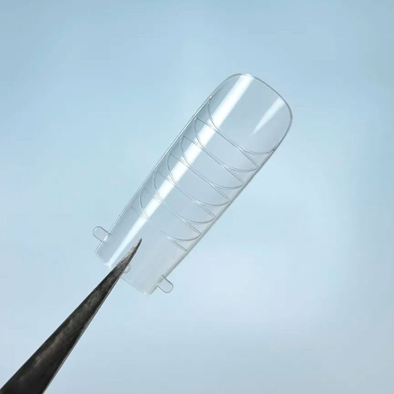 Nail extension forms Lunamoon DUAL FORMS Short Arched Square, 120 pcs