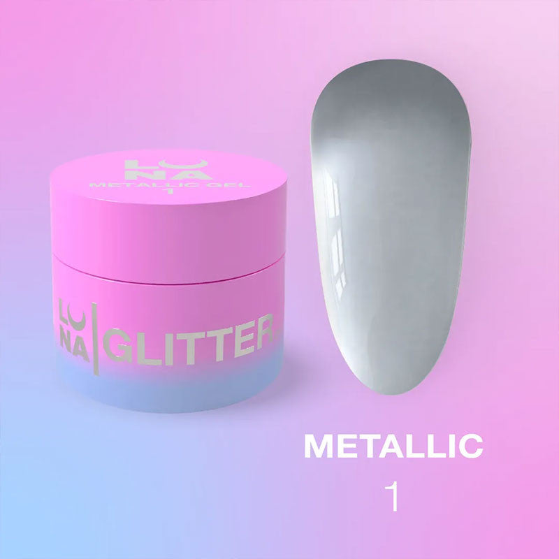 Гель-краска для ногтей Lunamoon Metallic Gel №1 - 5 ml