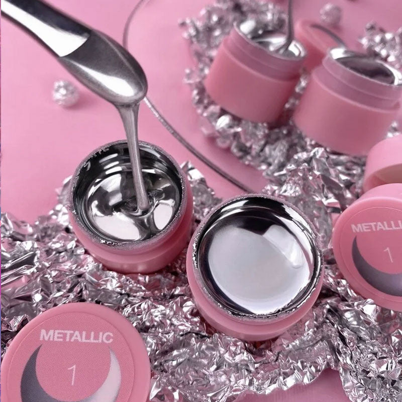 Nail Gel Paint Lunamoon Metallic Gel №1 - 5 ml — image 2