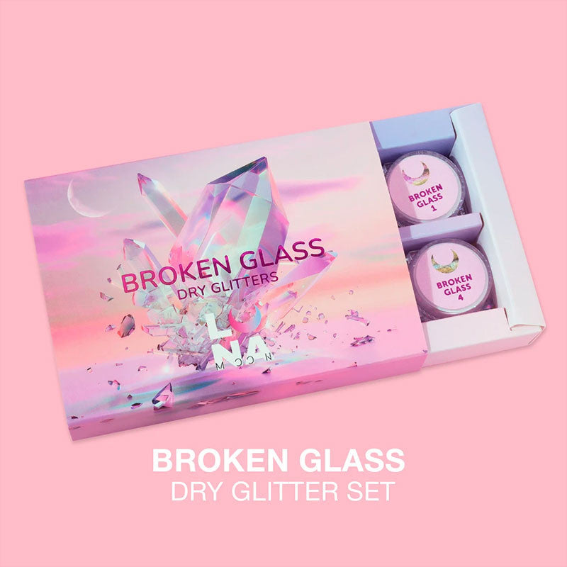 Set of Dry Nail Glitters Lunamoon Broken Glass - 6 pcs — image 2