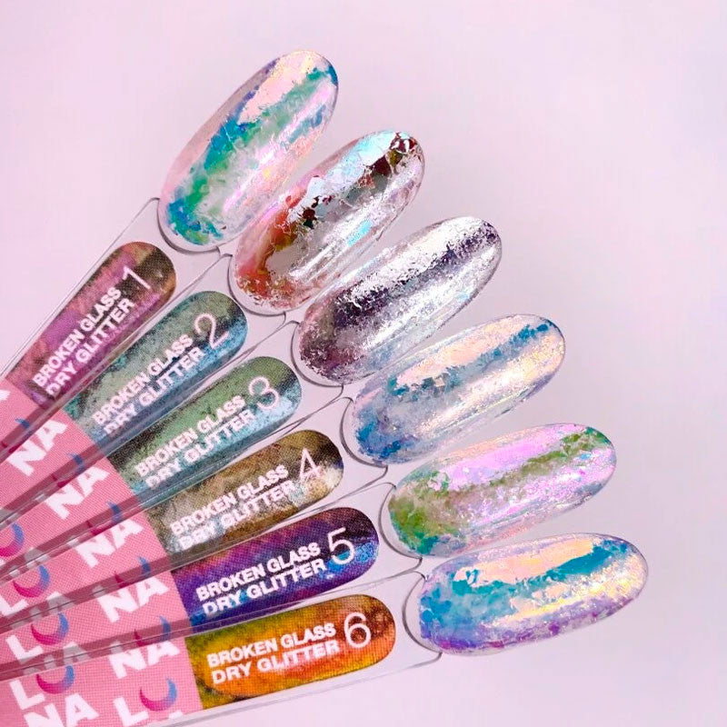 Set of Dry Nail Glitters Lunamoon Broken Glass - 6 pcs — image 3