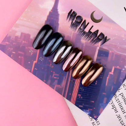 Set of Nail Rubbing Powders Lunamoon Iron Lady - 6 pcs — image 3