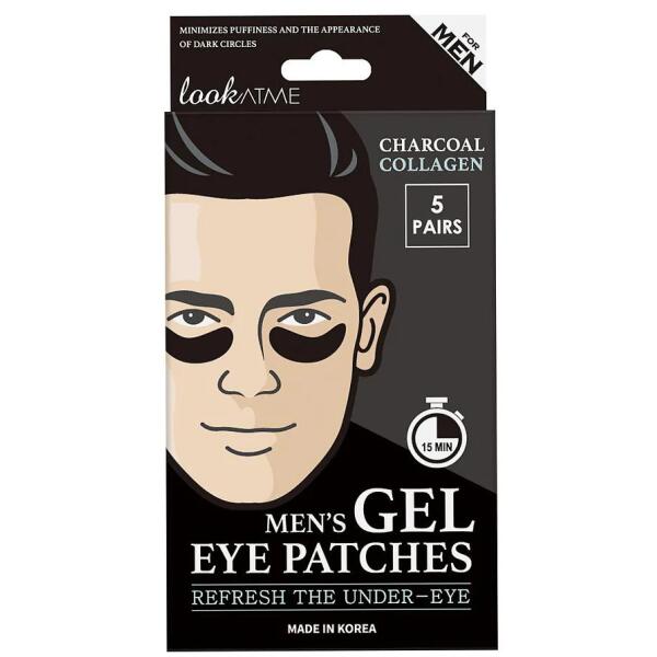 lookATME Patches pour les yeux de gel pour hommes Colagène de charbon — Photo du produit 1