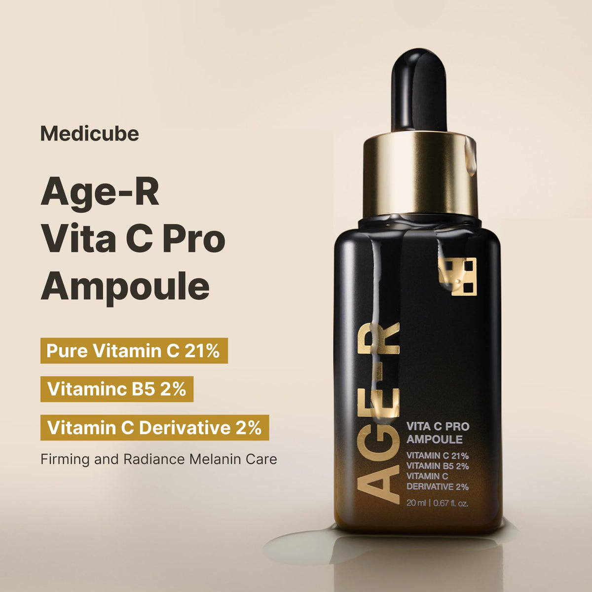 Medicube Ikä-R Vita C Pro Ampuule 20 ml — Tuotekuva 2