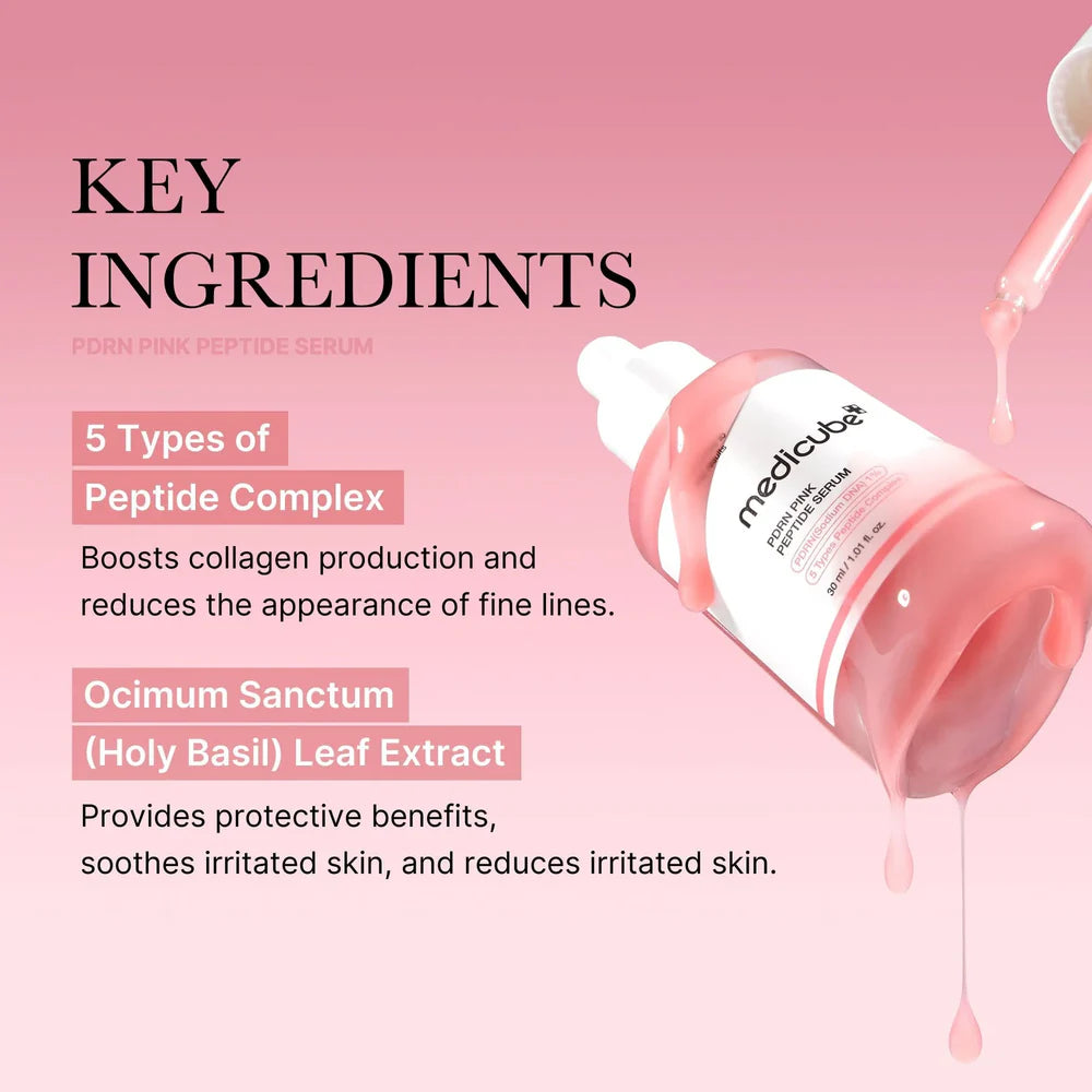 Medicube PDRN Sérum en peptide rose 30 ml — Photo du produit 4