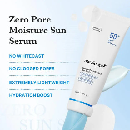 Medicube Zero Pore Moisture Sun Serum SPF50+ PA++++ 50ml — product image 4