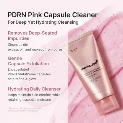 Medicube PDRN Pink Glutathione Capsule Cleansing Foam 120g — product image 2
