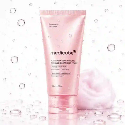 Medicube PDRN Pink Glutathione Capsule Cleansing Foam 120g — product image 3