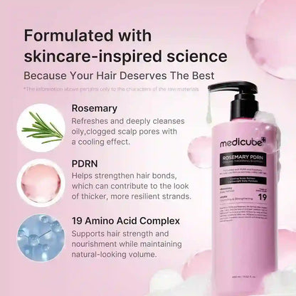 Medicube Rosemary PDRN Cooling Thickening Shampoo 400ml — product image 2