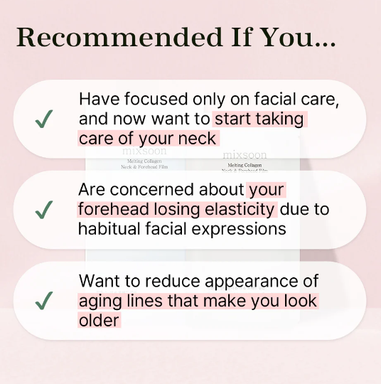 Mixsoon Melting Collagen Neck & Forehead Film 5pcs — Фото товара 3