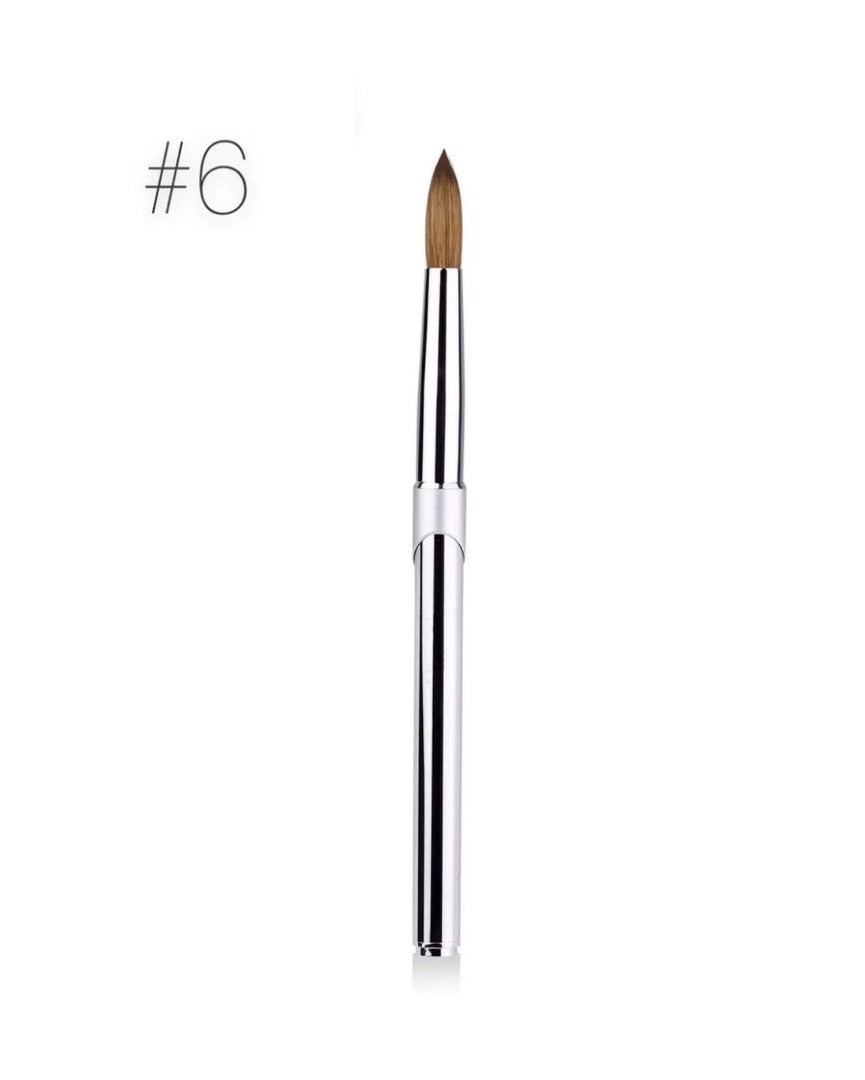 MOLOKOM Polygel brush, Kolinsky Hair №6 Silver