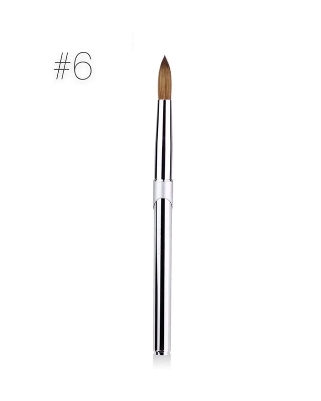 MOLOKOM Polygel brush, Kolinsky Hair №6 Silver