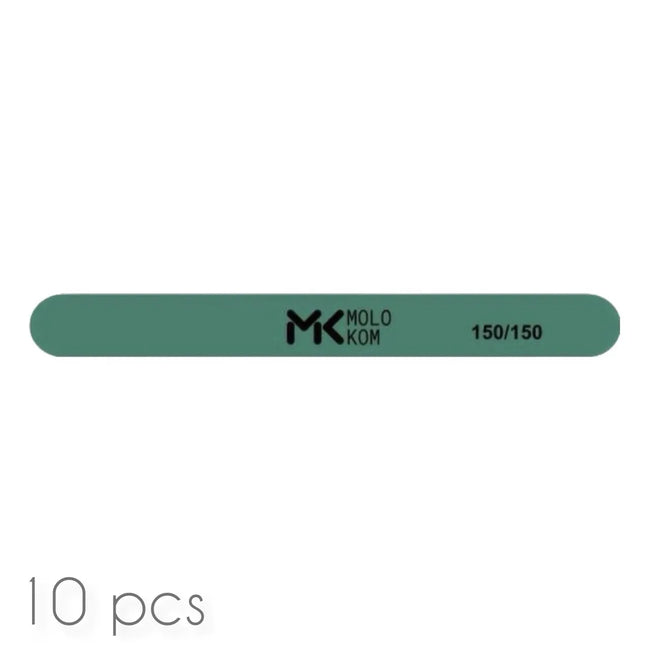 MOLOKOM Nail File 150/150 grit, Straight (10 pcs)