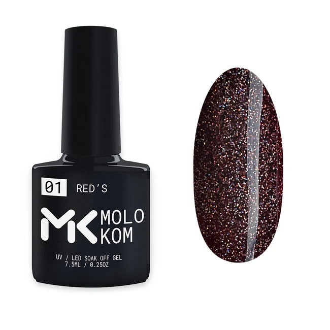 MOLOKOM Gel Polish Red's 1 7.5 ml
