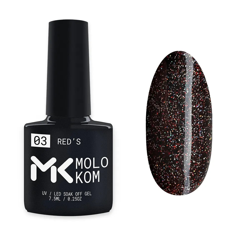 MOLOKOM Gel Polish Red's 3 7.5 ml