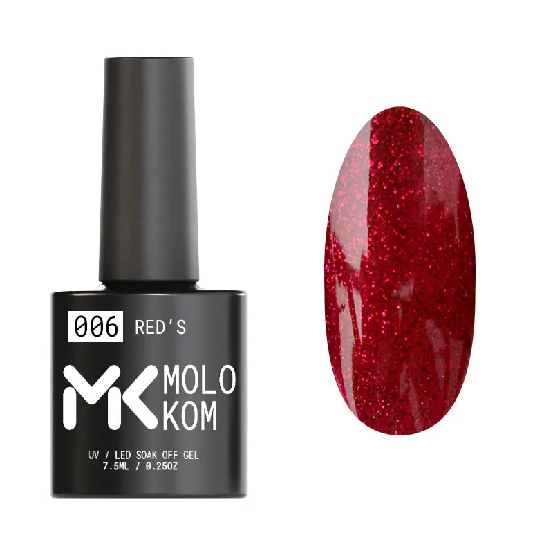 MOLOKOM Gel Polish Red's 6 7.5 ml