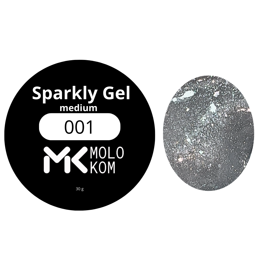 Моделирующий гель MOLOKOM Sparkly Medium 001 30 g