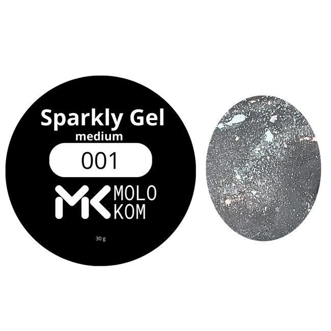 Builder Gel MOLOKOM Sparkly Medium 001 30 g