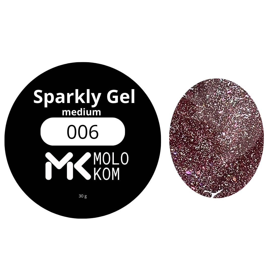 Builder Gel MOLOKOM Sparkly Medium 006 30 g