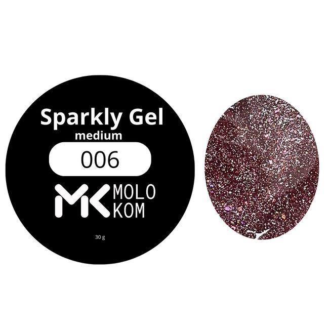 Builder Gel MOLOKOM Sparkly Medium 006 30 g