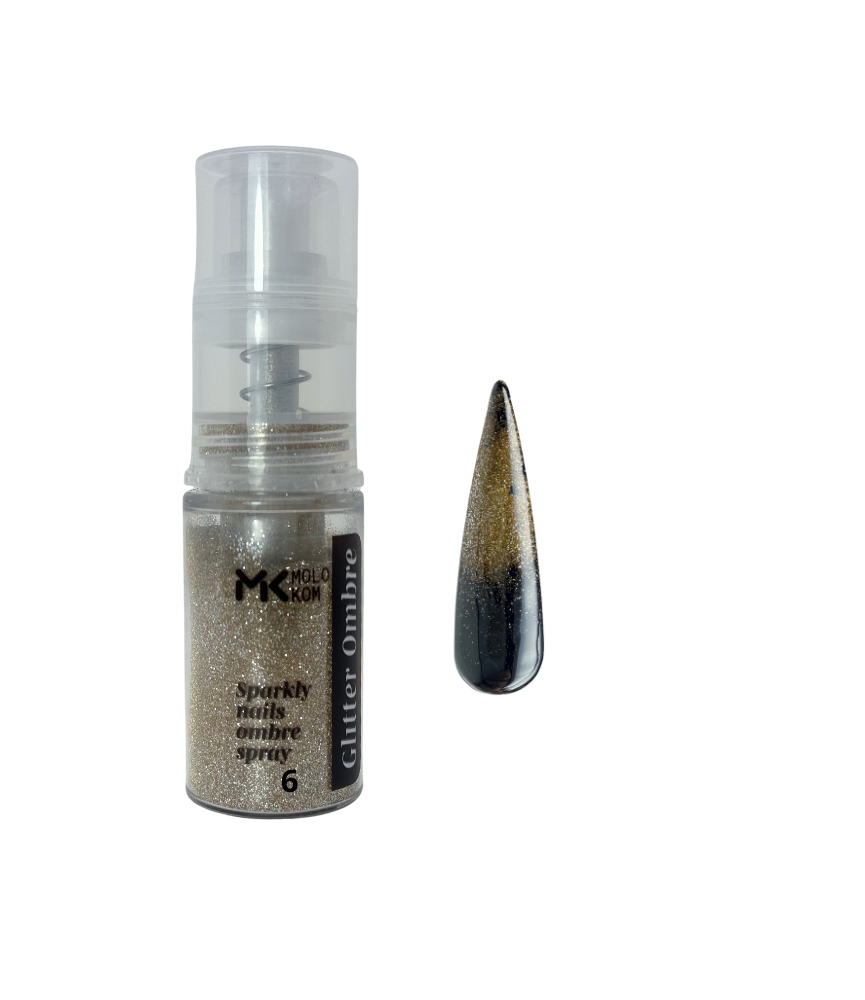 MOLOKOM Sparkly Nail Powder Spray 6 (For nail art) 7.5 g
