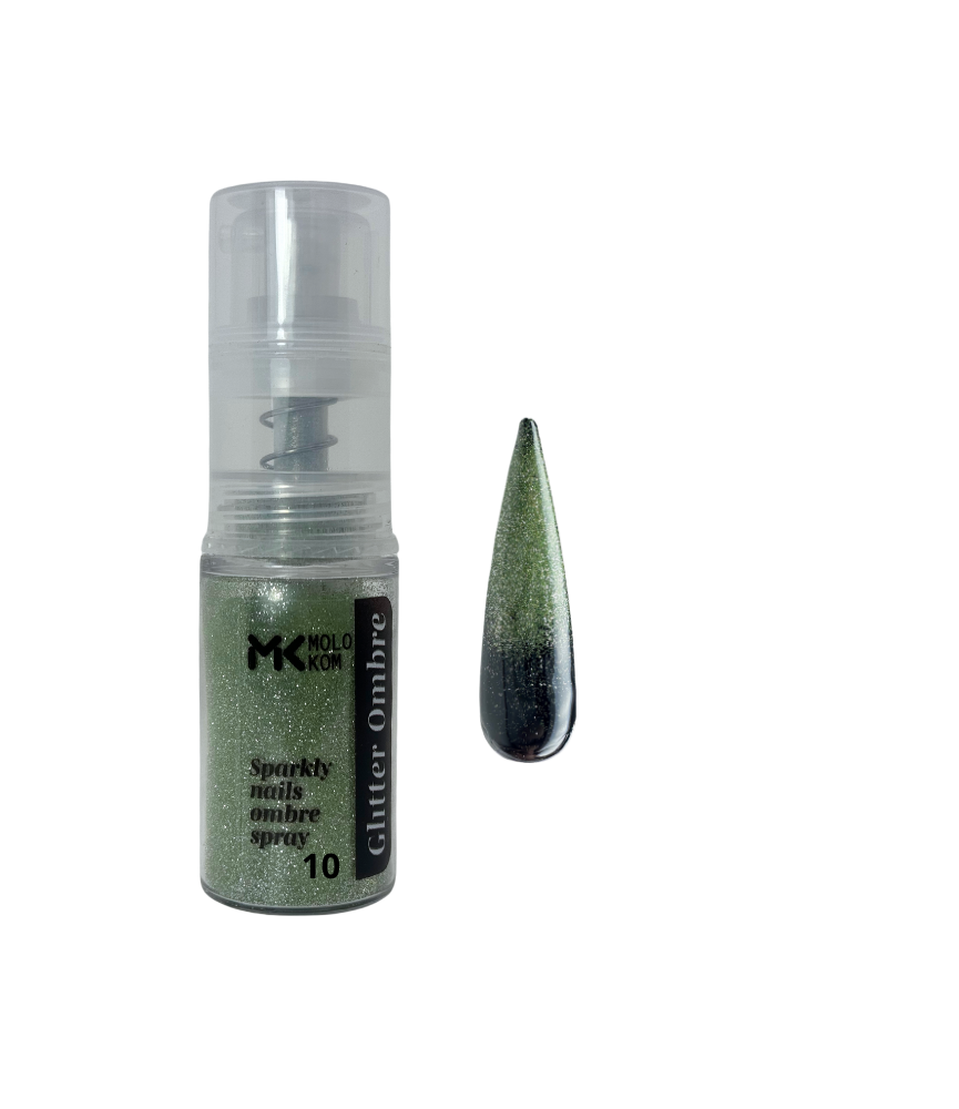 MOLOKOM Pigmento para uñas en spray Sparkly 10 (para nail art) 7.5 g