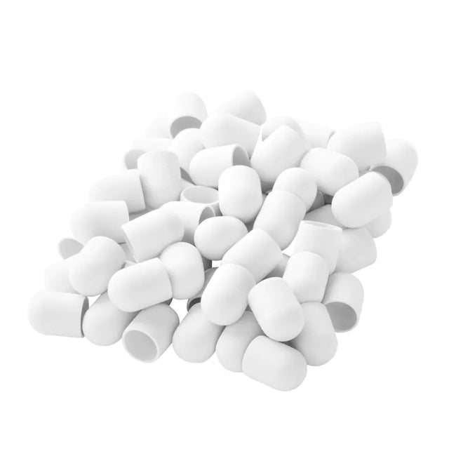 13 mm 150 grit White Abrasive Caps (round) 10 pcs
