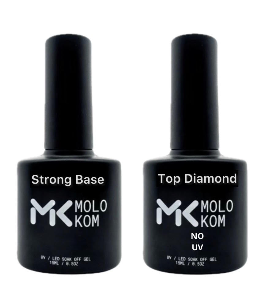 MOLOKOM SET: Strong Base 15 ml & Diamond Top No UV 15 ml