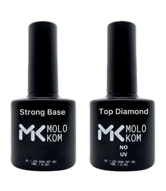 MOLOKOM SET: Strong Base 15 ml & Diamond Top No UV 15 ml
