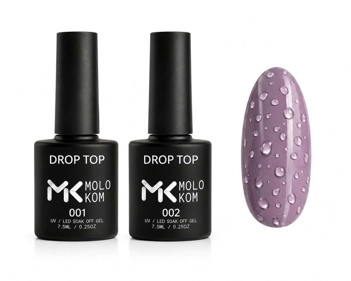 MOLOKOM Drop Top 1+2 – coffret de top coats, 7 ml