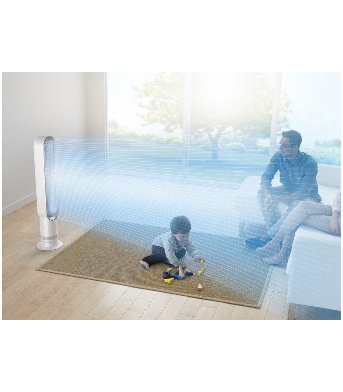 Dyson Cool AM07 Tower Fan — White — product and feature view 4